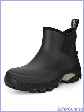 Rubber Ankle Rain Boots Waterproof Fishing Deck Boots Neoprene